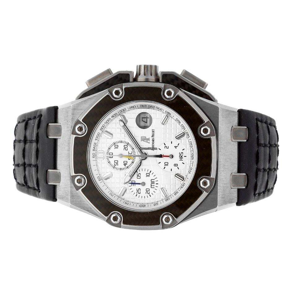 Audemars Piguet Royal Oak Offshore Chronograph Automatic Men's Watch Titanium Case With Leather Strap Authentic Luxury Timepiece