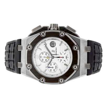 Audemars Piguet Royal Oak Offshore Chronograph Automatic Men's Watch Titanium Case With Leather Strap Authentic Luxury Timepiece