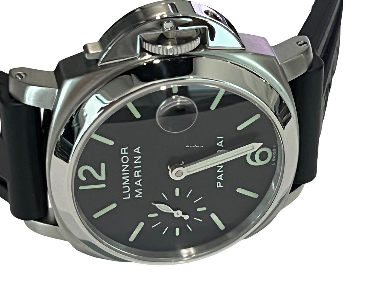Panerai Luminor Marina Automatic Automatic Men's Watch Steel Case With Rubber Strap Authentic Luxury Timepiece