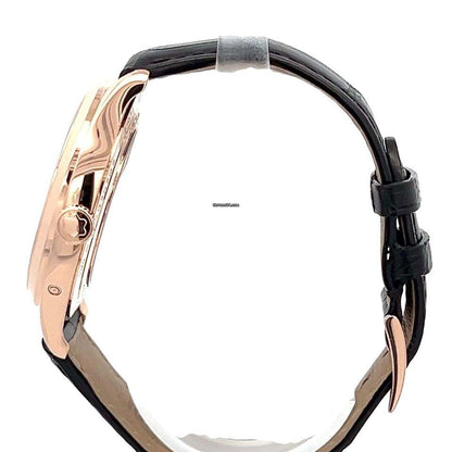 Montblanc Heritage Chronométrie Automatic Men's Watch Rose Gold Case With Leather Strap Authentic Luxury Timepiece