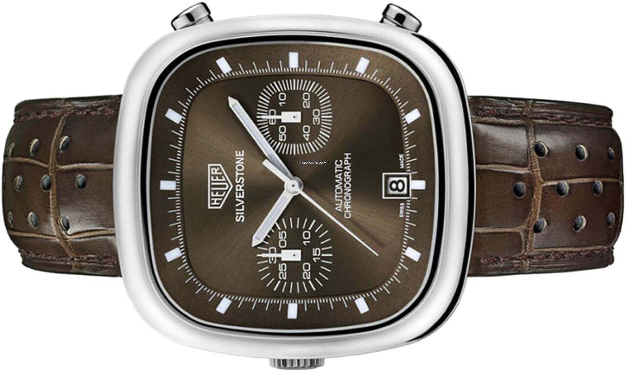 TAG Heuer Silverstone Automatic Men's Watch Steel Case With Crocodile skin Strap Authentic Luxury Timepiece