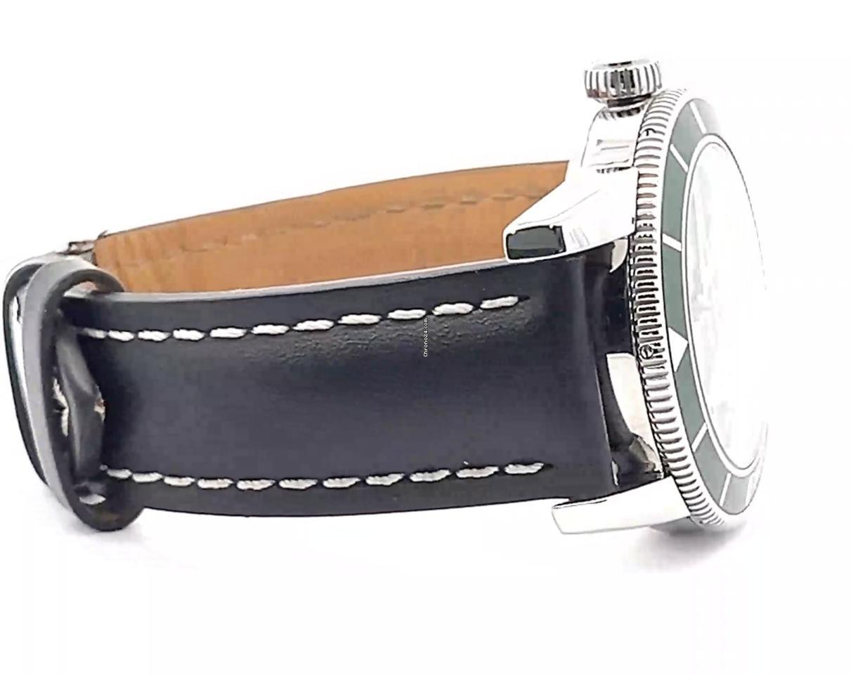 Breitling Superocean Heritage 42 Automatic Men's Watch Steel Case With Leather Strap Authentic Luxury Timepiece