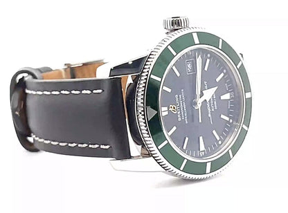 Breitling Superocean Heritage 42 Automatic Men's Watch Steel Case With Leather Strap Authentic Luxury Timepiece