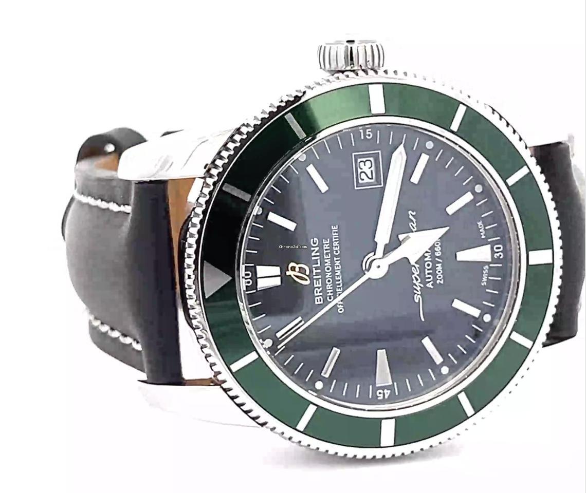 Breitling Superocean Heritage 42 Automatic Men's Watch Steel Case With Leather Strap Authentic Luxury Timepiece