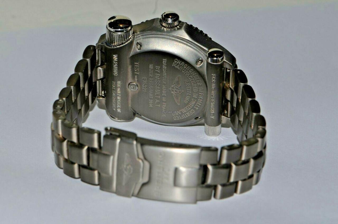 Breitling Emergency Quartz Men's Watch Titanium Case With Titanium Strap Authentic Luxury Timepiece