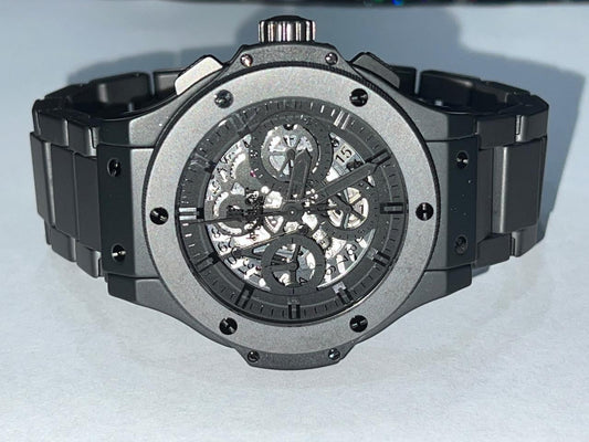 Hublot Big Bang Aero Bang Automatic Men's Watch With Ceramic Case and Strap Authentic Luxury Timepiece