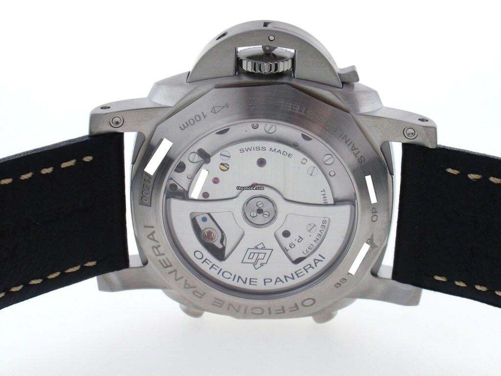 Panerai Luminor 1950 3 Days Chrono Flyback Automatic Men's Watch Steel Case With Leather Strap Authentic Luxury Timepiece