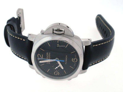 Panerai Luminor 1950 3 Days Chrono Flyback Automatic Men's Watch Steel Case With Leather Strap Authentic Luxury Timepiece