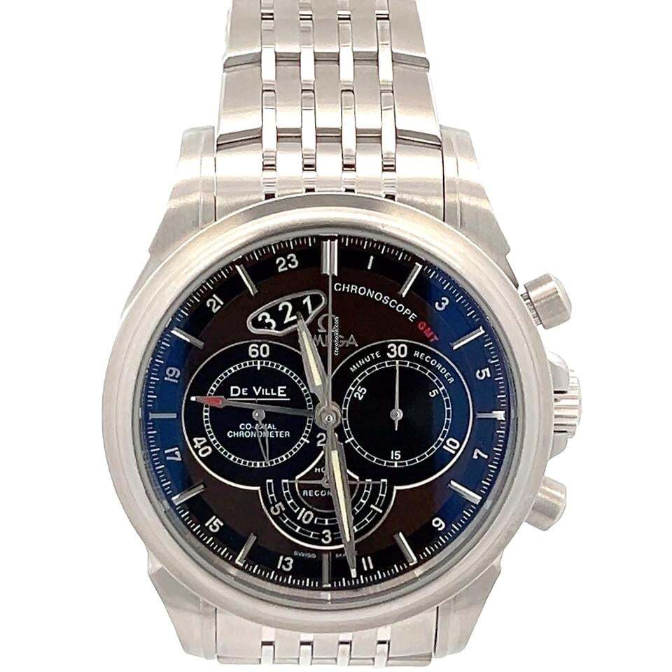 Omega De Ville Co-Axial Automatic Men's Watch With Steel Case and Strap Authentic Luxury Timepiece