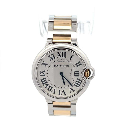 Cartier Ballon Bleu 36mm Quartz Women's Watch Gold/Steel Case With Gold/Steel Strap Authentic Luxury Timepiece