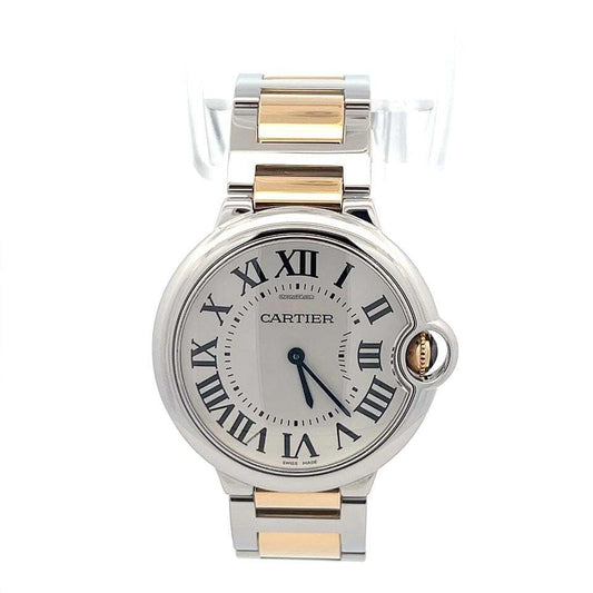 Cartier Ballon Bleu 36mm Quartz Women's Watch Gold/Steel Case With Gold/Steel Strap Authentic Luxury Timepiece