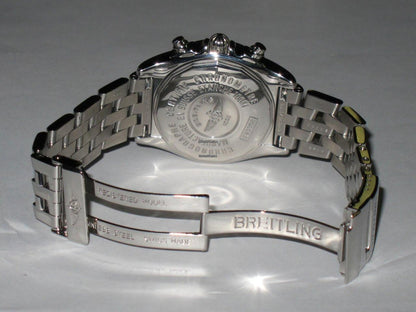 Breitling Chrono Cockpit Automatic Men's Watch With Steel Case and Strap Authentic Luxury Timepiece