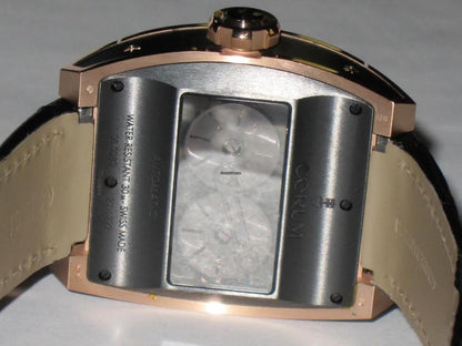 Corum Ti-Bridge Automatic Unisex Watch Rose Gold Case With Leather Strap Authentic Luxury Timepiece