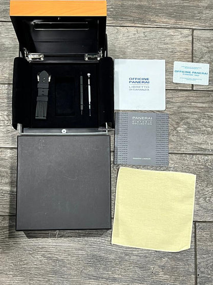 Panerai Luminor 1950 3 Days Chrono Flyback Automatic Men's Watch Steel Case With Leather Strap Authentic Luxury Timepiece