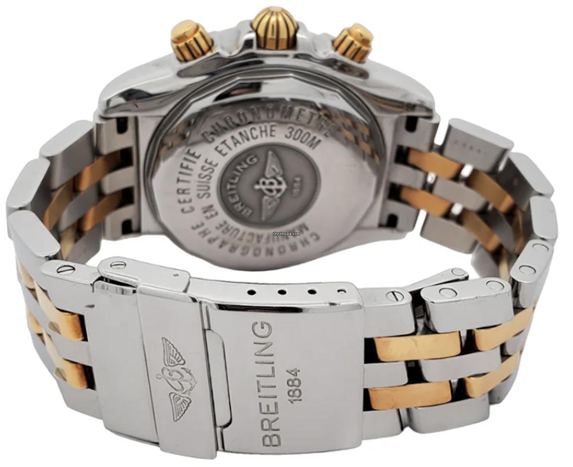 Breitling Chronomat Evolution Automatic Men's Watch Gold/Steel Case With Gold/Steel Strap Authentic Luxury Timepiece