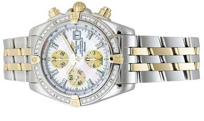 Breitling Chronomat Evolution Automatic Men's Watch Gold/Steel Case With Gold/Steel Strap Authentic Luxury Timepiece