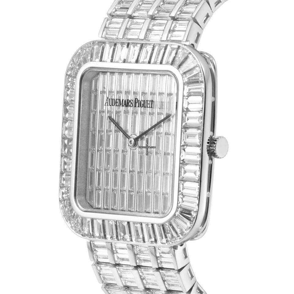 Audemars Piguet Automatic Women's Watch With White Gold Case and Strap Authentic Luxury Timepiece