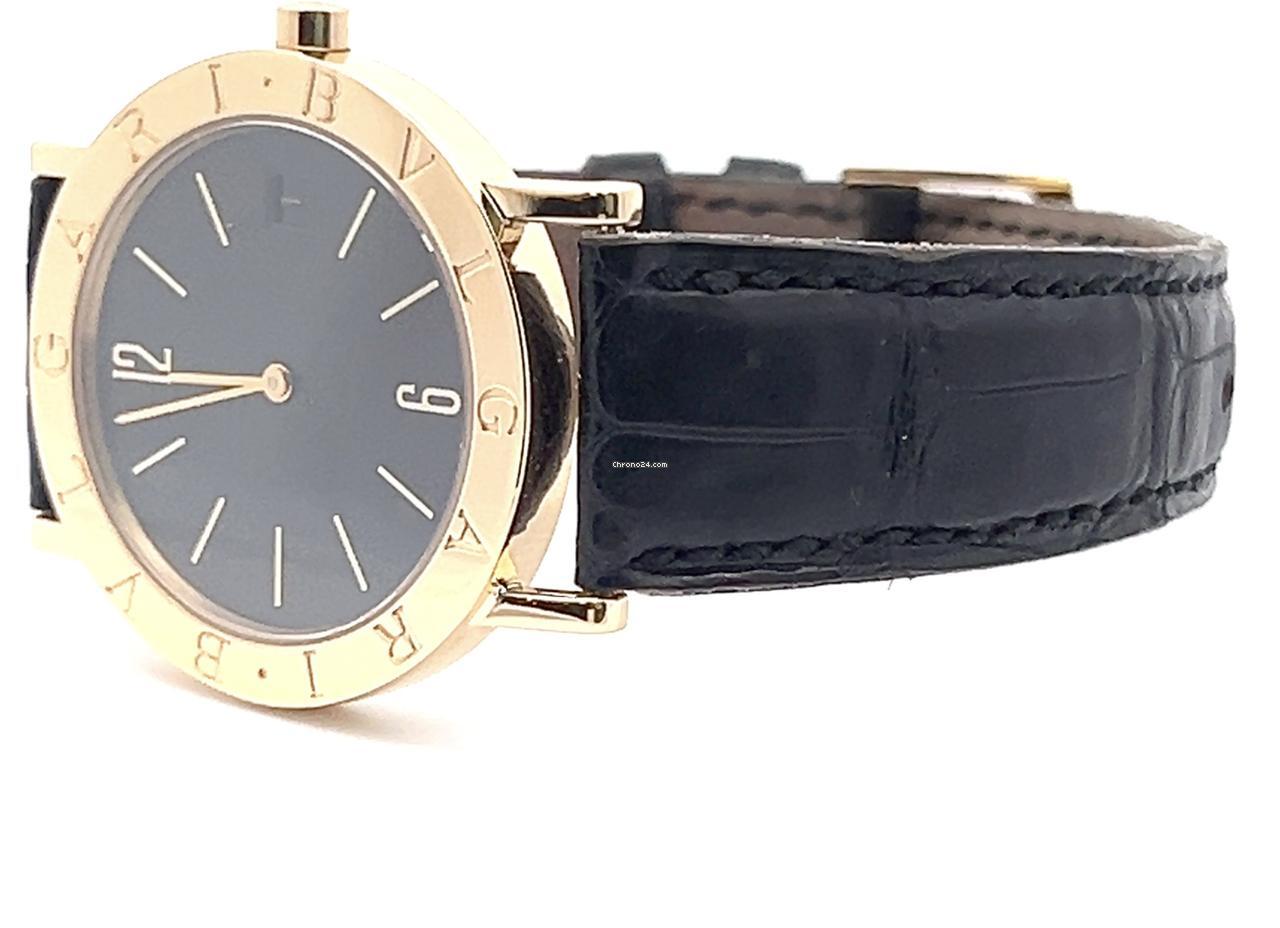 Quartz Women's Watch Yellow Gold Case With Leather Strap Authentic Luxury Timepiece