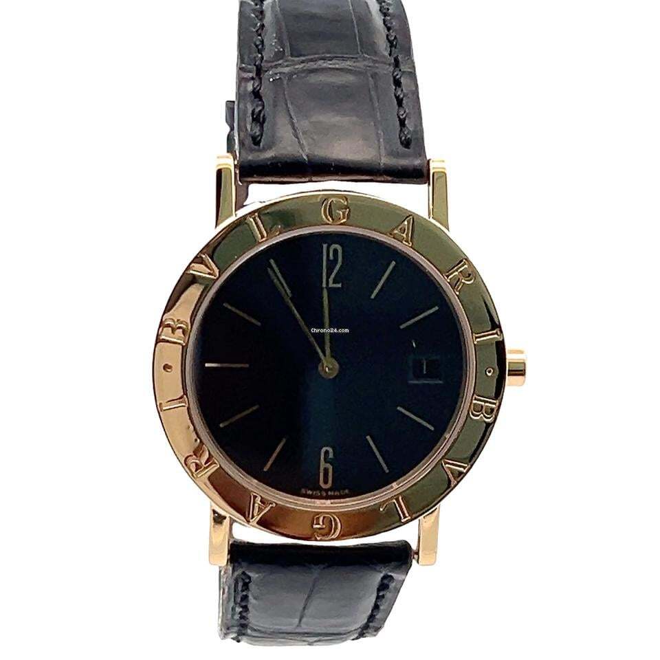 Quartz Women's Watch Yellow Gold Case With Leather Strap Authentic Luxury Timepiece