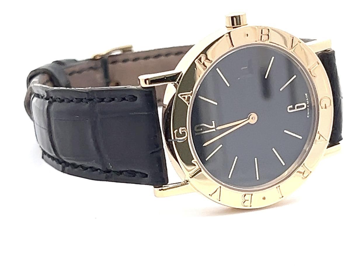 Quartz Women's Watch Yellow Gold Case With Leather Strap Authentic Luxury Timepiece