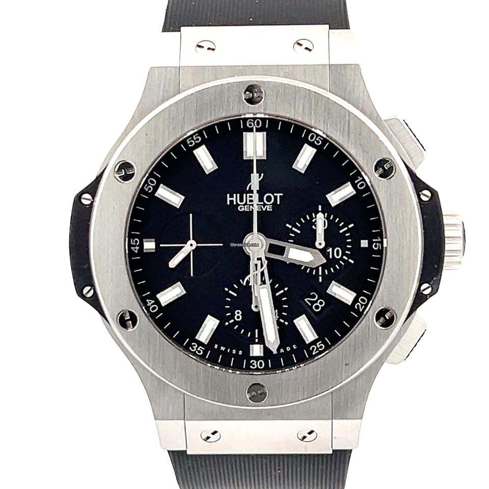 Hublot Big Bang Automatic Men's Watch Steel Case With Rubber Strap Authentic Luxury Timepiece