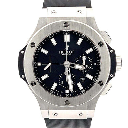 Hublot Big Bang Automatic Men's Watch Steel Case With Rubber Strap Authentic Luxury Timepiece