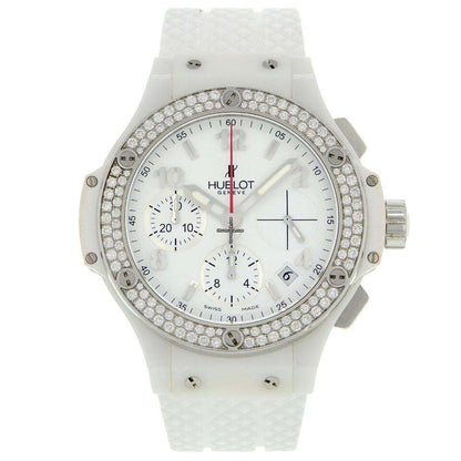 Hublot Big Bang 41 mm Automatic Men's Watch Steel Case With Rubber Strap Authentic Luxury Timepiece