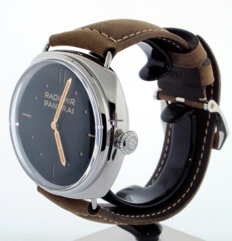 Panerai Radiomir 3 Days 47mm Manual winding Men's Watch Steel Case With Leather Strap Authentic Luxury Timepiece