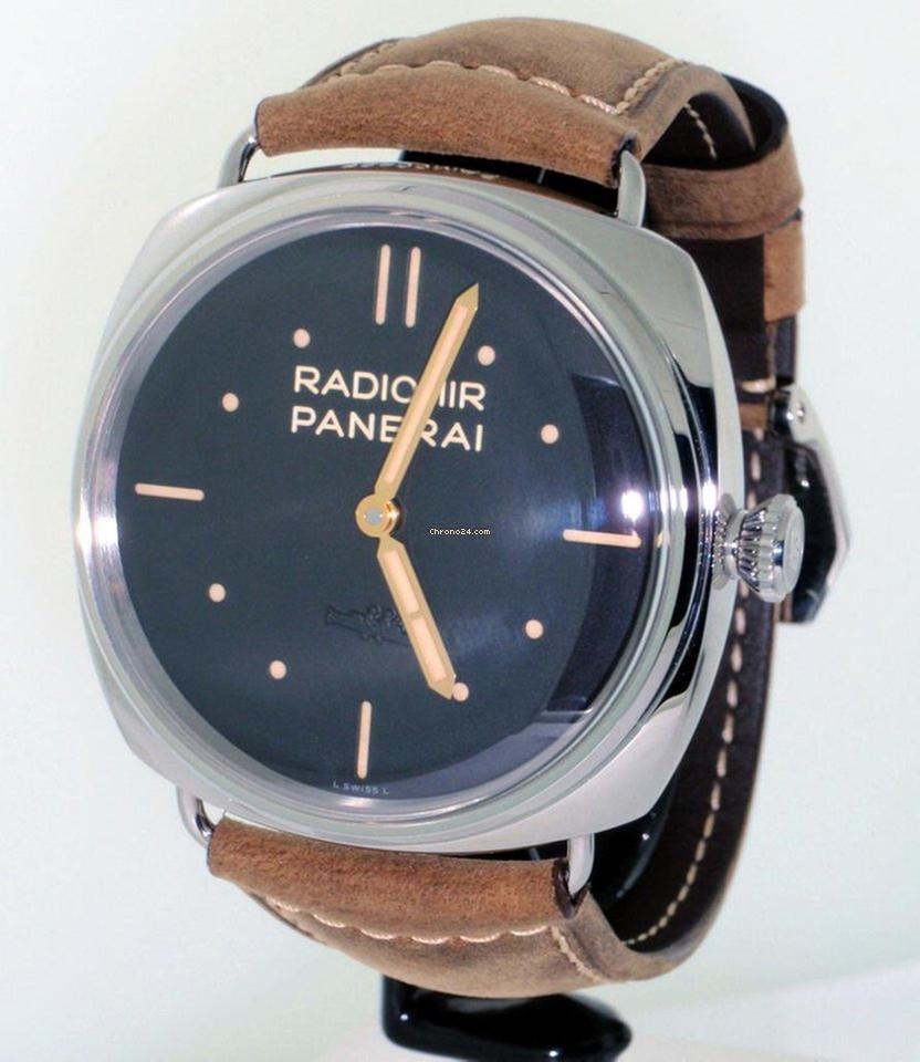 Panerai Radiomir 3 Days 47mm Manual winding Men's Watch Steel Case With Leather Strap Authentic Luxury Timepiece