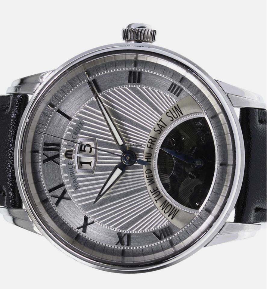 Maurice Lacroix Masterpiece Automatic Men's Watch Steel Case With Leather Strap Authentic Luxury Timepiece