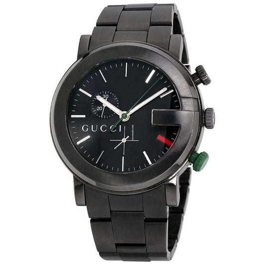 Gucci G-Chrono Quartz Men's Watch With Steel Case and Strap Authentic Luxury Timepiece
