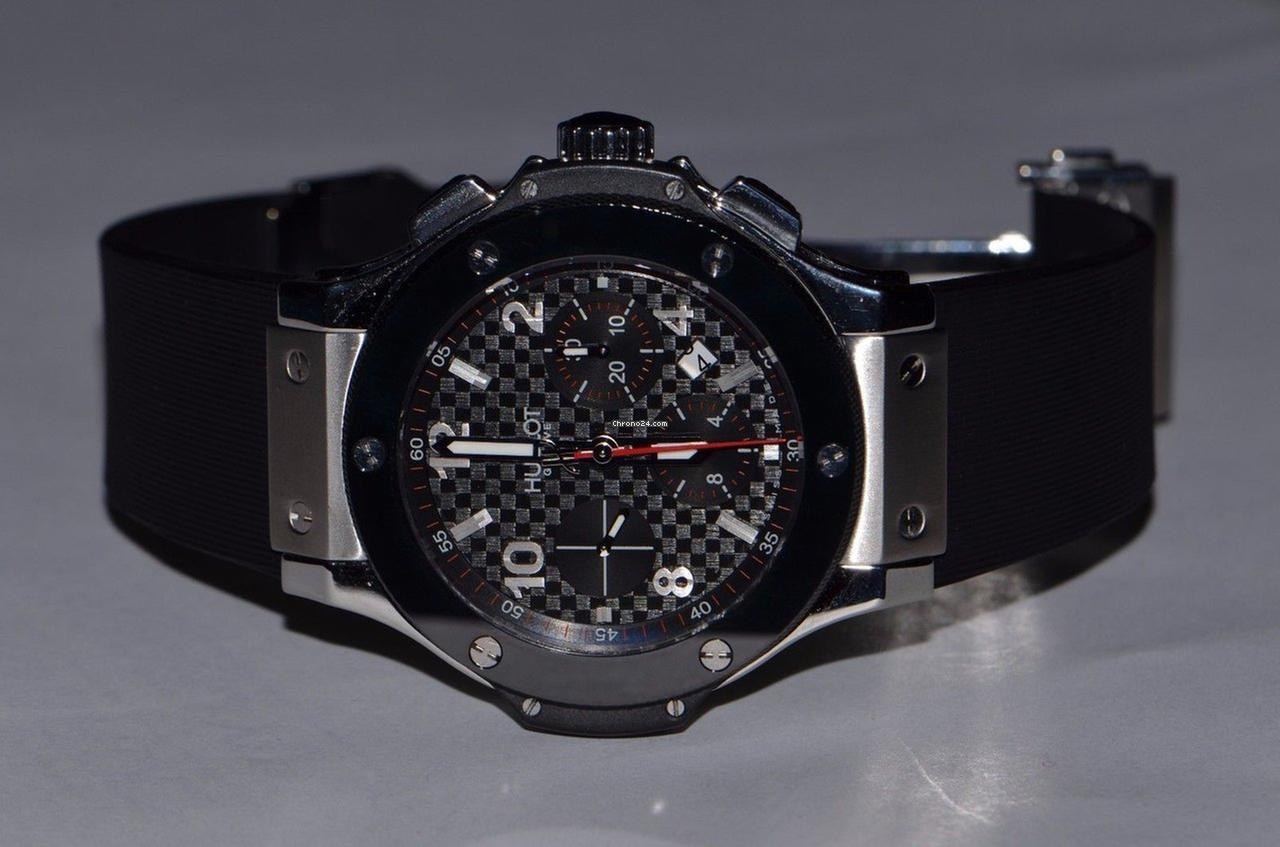 Hublot Big Bang 44 mm Automatic Men's Watch Steel Case With Rubber Strap Authentic Luxury Timepiece