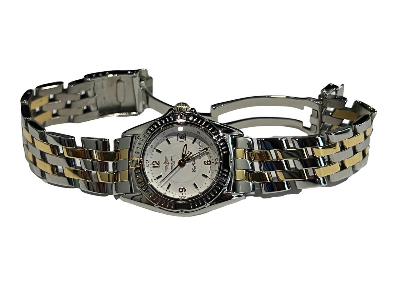 Breitling Quartz Women's Watch Gold/Steel Case With Gold/Steel Strap Authentic Luxury Timepiece