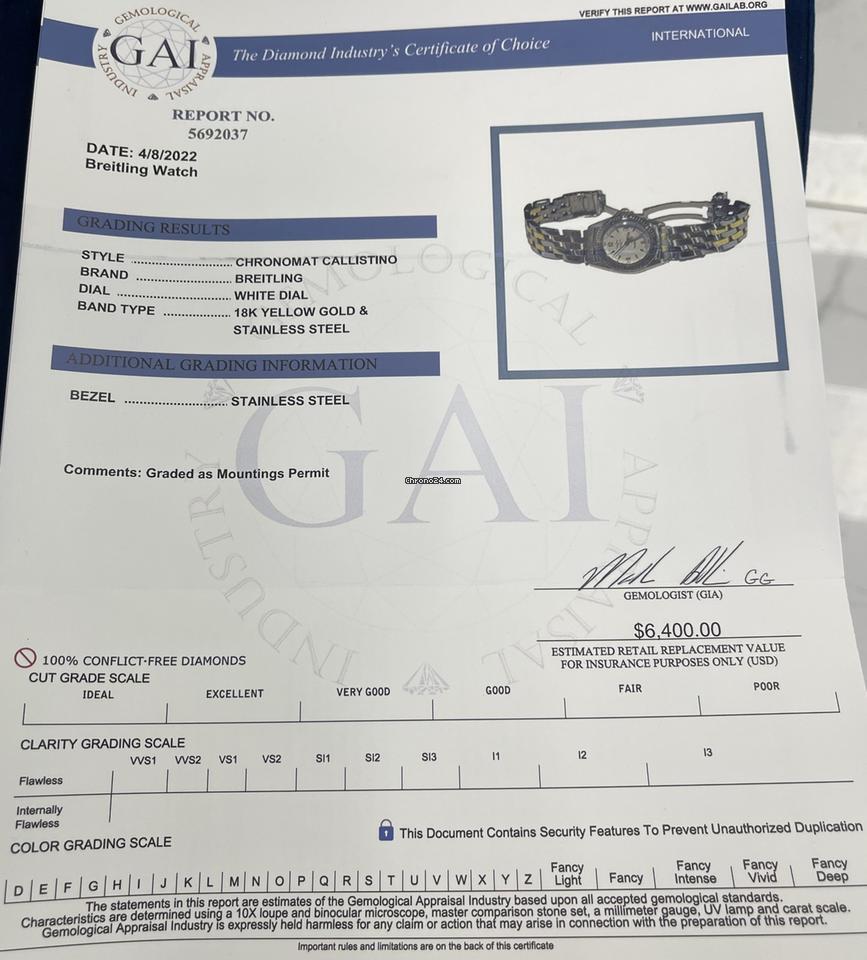 Breitling Quartz Women's Watch Gold/Steel Case With Gold/Steel Strap Authentic Luxury Timepiece