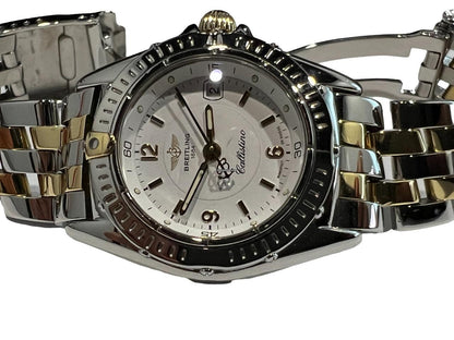 Breitling Quartz Women's Watch Gold/Steel Case With Gold/Steel Strap Authentic Luxury Timepiece