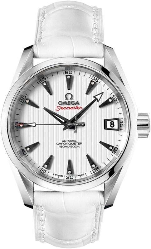 Omega Seamaster Aqua Terra Automatic Men's Watch Steel Case With Leather Strap Authentic Luxury Timepiece