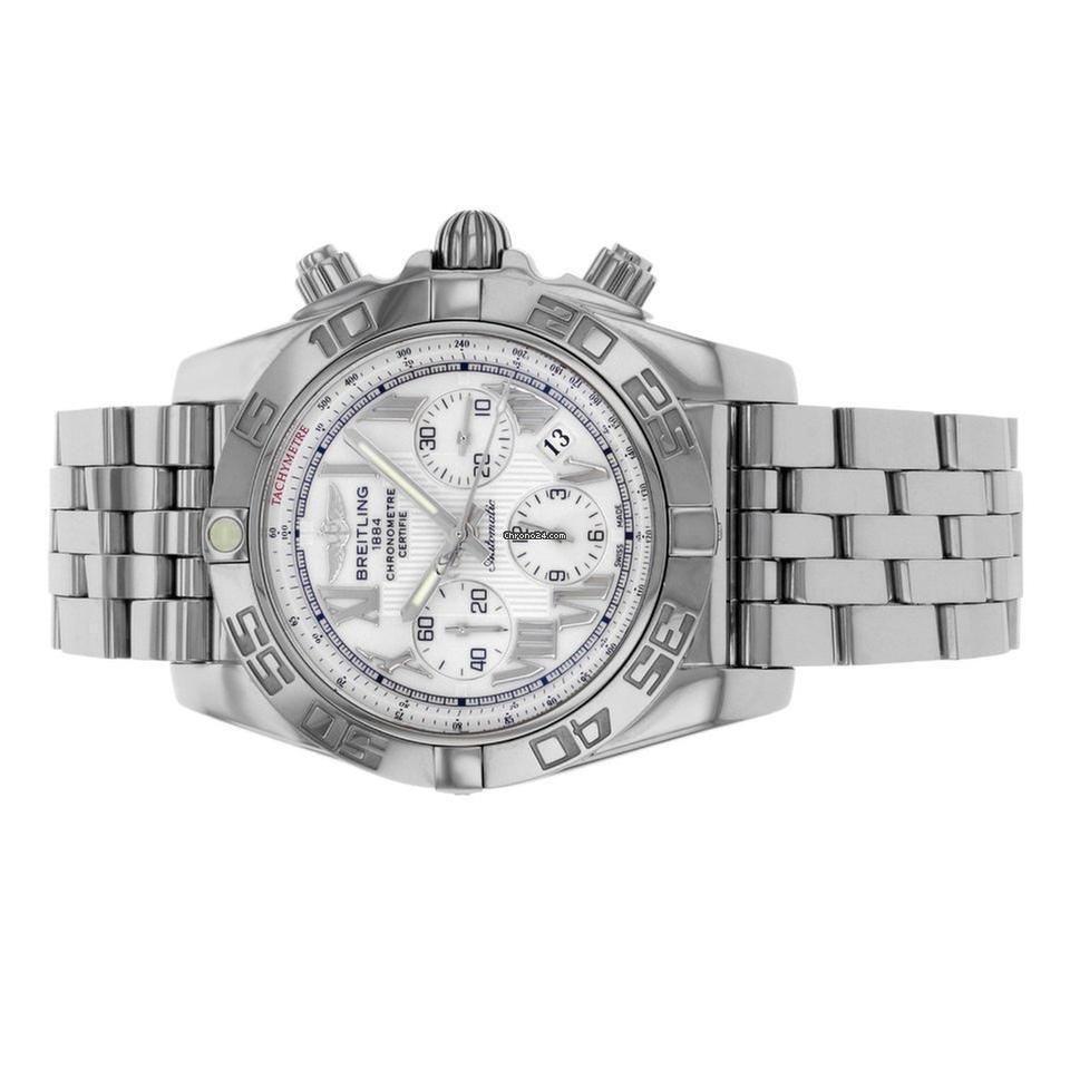 Breitling Chronomat 44 Automatic Men's Watch With Steel Case and Strap Authentic Luxury Timepiece