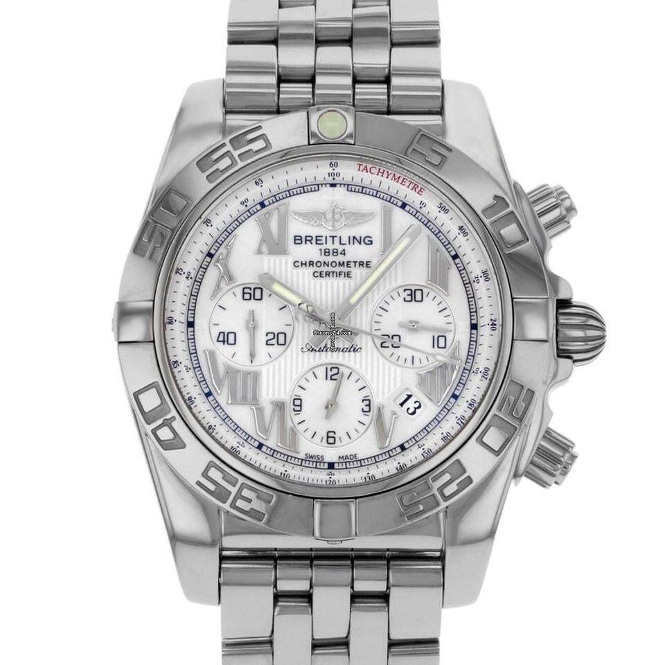 Breitling Chronomat 44 Automatic Men's Watch With Steel Case and Strap Authentic Luxury Timepiece