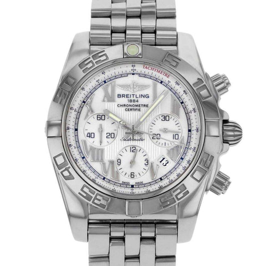 Breitling Chronomat 44 Automatic Men's Watch With Steel Case and Strap Authentic Luxury Timepiece