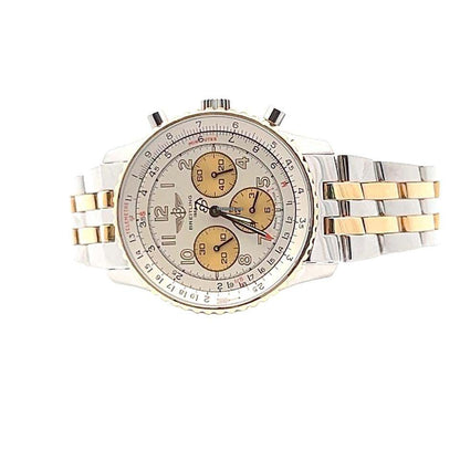 Breitling Navitimer Automatic Men's Watch Steel Case With Gold/Steel Strap Authentic Luxury Timepiece