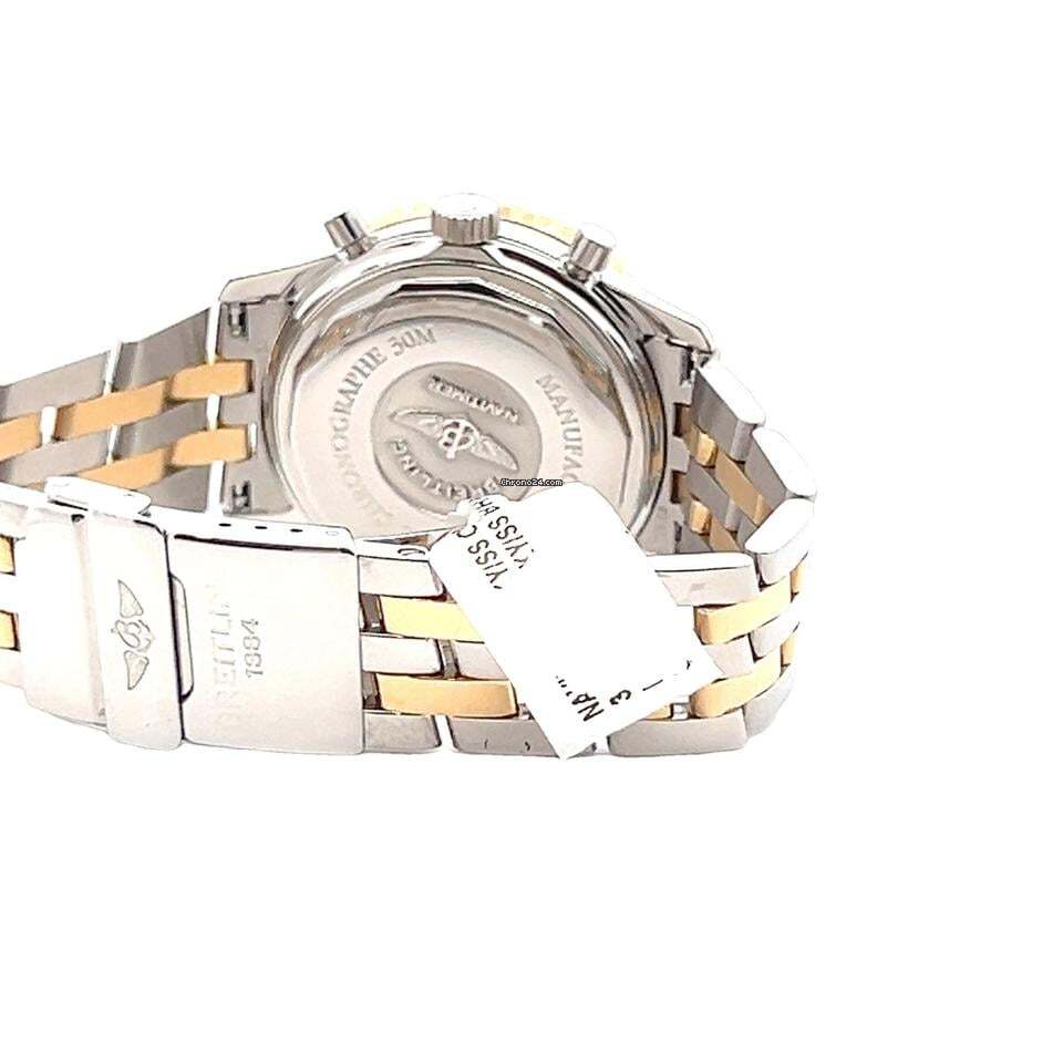 Breitling Navitimer Automatic Men's Watch Steel Case With Gold/Steel Strap Authentic Luxury Timepiece