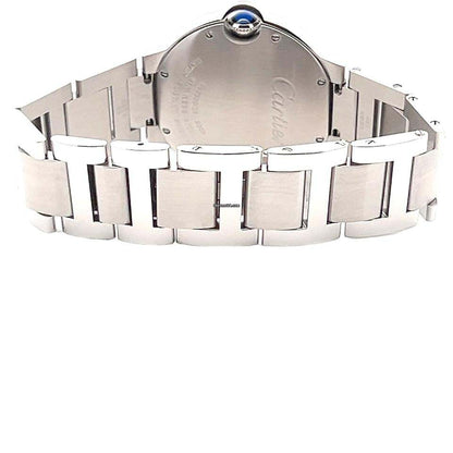 Cartier Ballon Bleu 36mm Quartz Women's Watch With Steel Case and Strap Authentic Luxury Timepiece