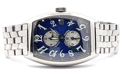 Franck Muller Master Banker Automatic Men's Watch With Steel Case and Strap Authentic Luxury Timepiece