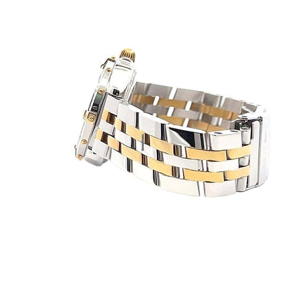 Breitling Quartz Men's Watch Steel Case With Gold/Steel Strap Authentic Luxury Timepiece