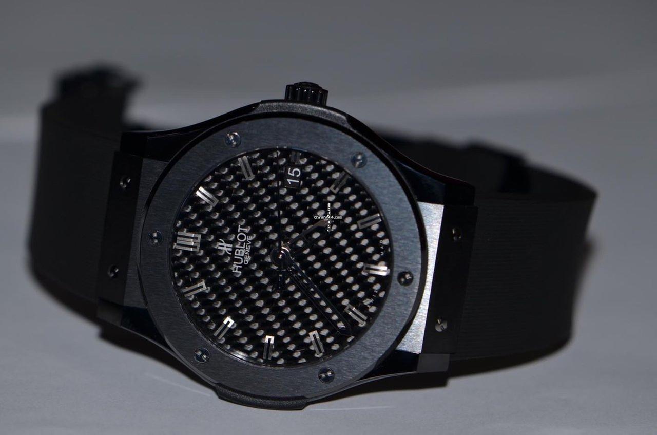 Hublot Classic Fusion Automatic Men's Watch Ceramic Case With Rubber Strap Authentic Luxury Timepiece