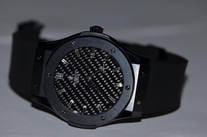 Hublot Classic Fusion Automatic Men's Watch Ceramic Case With Rubber Strap Authentic Luxury Timepiece