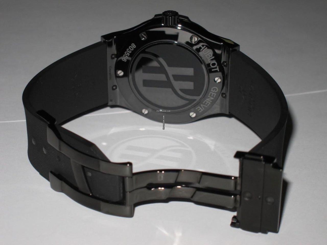 Hublot Classic Fusion Automatic Men's Watch Ceramic Case With Rubber Strap Authentic Luxury Timepiece