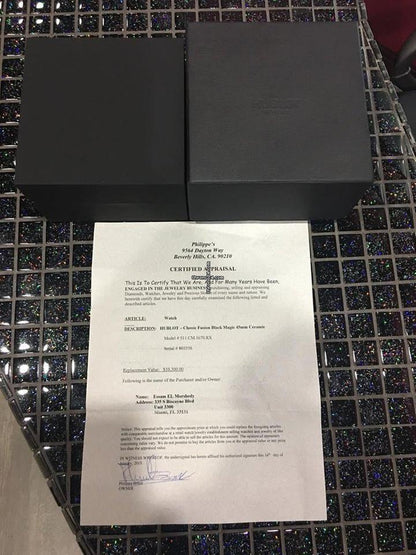 Hublot Classic Fusion Automatic Men's Watch Ceramic Case With Rubber Strap Authentic Luxury Timepiece