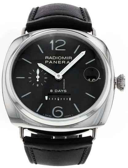 Panerai Radiomir 8 Days Manual winding Men's Watch Steel Case With Leather Strap Authentic Luxury Timepiece
