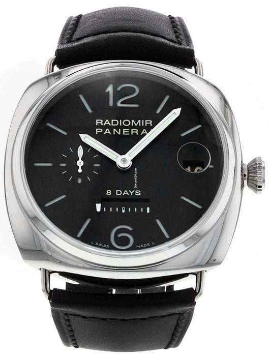 Panerai Radiomir 8 Days Manual winding Men's Watch Steel Case With Leather Strap Authentic Luxury Timepiece
